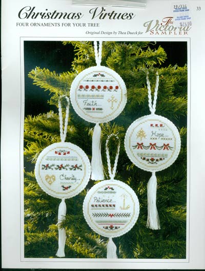 Christmas Virtues with embellishment pack Cross Stitch Leaflet