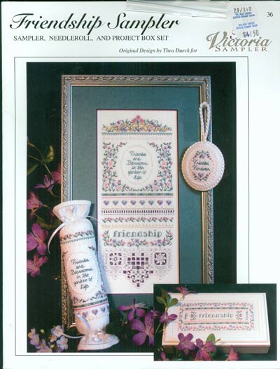 Friendship Sampler with embellishment pack Cross Stitch Leaflet