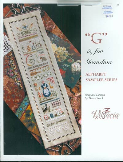 G is For Grandma with embellishment pack Cross Stitch Leaflet