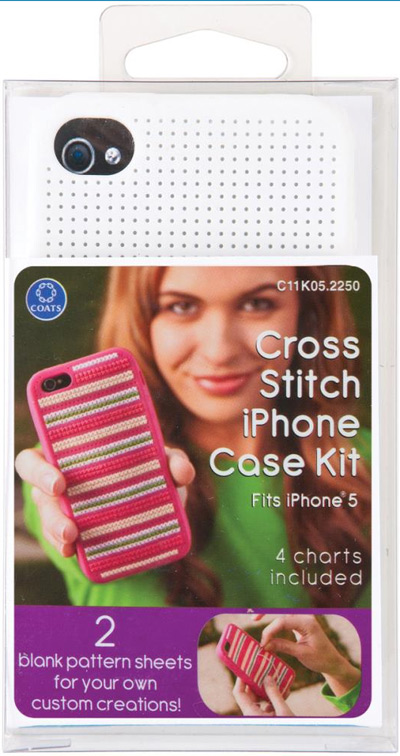 iPhone 5 Case Counted Cross Stitch Kit - white Cross Stitch Notions