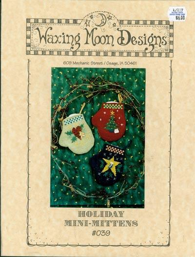 Holiday Mini-Mittens Cross Stitch Leaflet