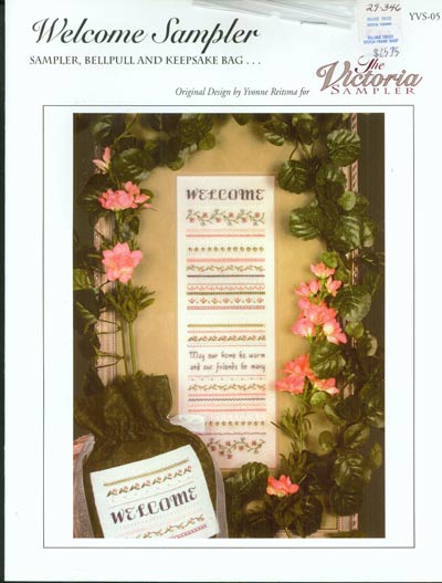 Welcome Sampler with embellishment pack Cross Stitch Leaflet