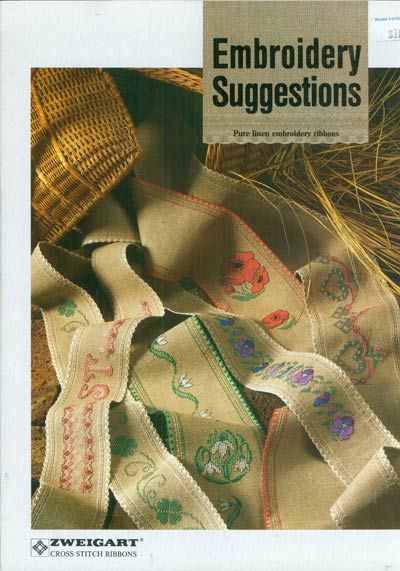 Pure Linen Embroidery Ribbon Cross Stitch Leaflet