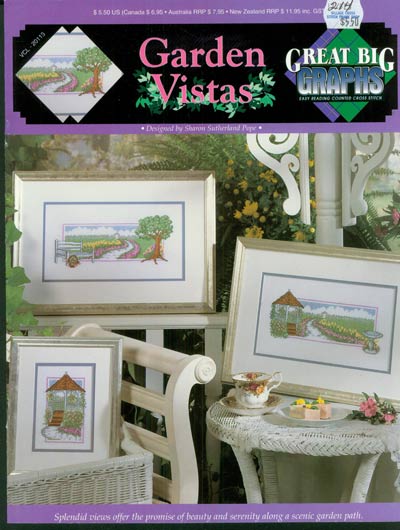 Garden Vistas Cross Stitch Leaflet