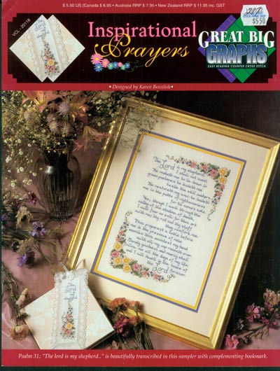 Inspirational Prayers Cross Stitch Leaflet