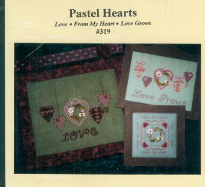 Pastel Hearts Cross Stitch Leaflet