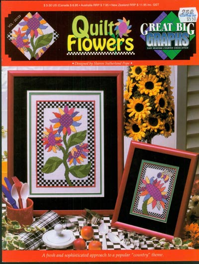 Quilt Flowers Cross Stitch Leaflet