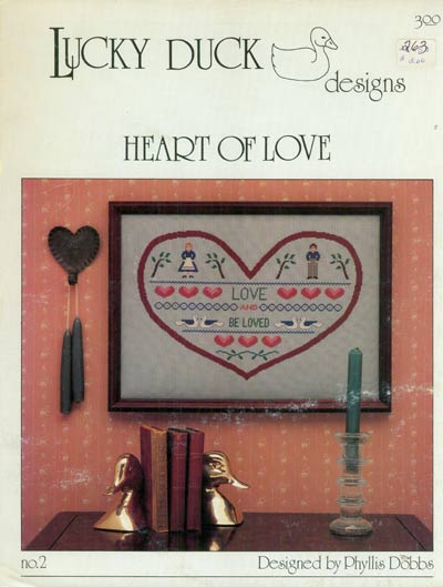 Heart Of Love Cross Stitch Leaflet
