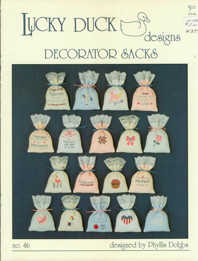Decorator Sacks Cross Stitch Leaflet