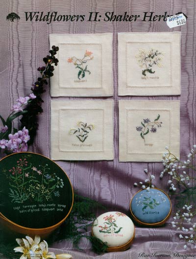 Wildflowers ll:  Shaker Herbs Cross Stitch Leaflet