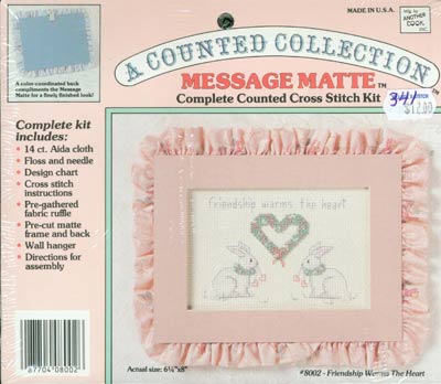 Friendship Warms The Heart Cross Stitch Leaflet