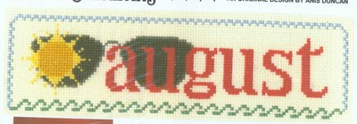 August Greeting Cross Stitch Leaflet