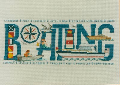 Motor Boating Cross Stitch Leaflet