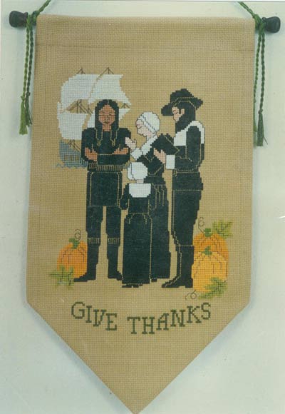 Give Thanks Cross Stitch Leaflet