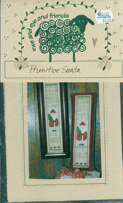 Primitive Santa Cross Stitch Leaflet