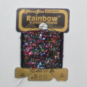 Rainbow Blending Thread: Multi Black  Cross Stitch Thread