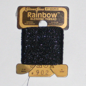 Rainbow Blending Thread: Black Cross Stitch Thread