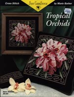 Tropical Orchids Cross Stitch