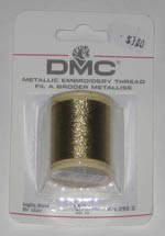 DMC Metallic Embroidery Thread: Light Gold Cross Stitch