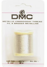 DMC Metallic Embroidery Thread: Light Silver Cross Stitch