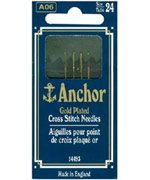 Anchor Gold Size 24 Plated Cross Stitch Needles  Cross Stitch