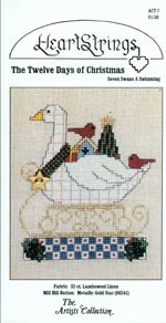 The Twelve Days of Christmas - Seven Swans A Swimming Cross Stitch