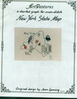 New York State Map Cross Stitch