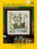 Galleon and Flying Fish Cross Stitch