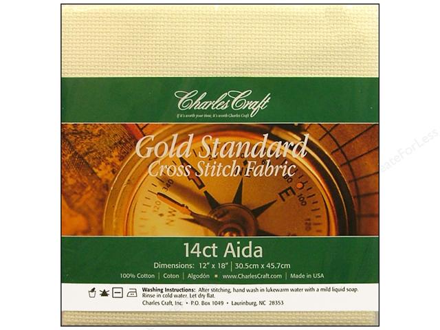 Antique White Gold Standard Aida 14 count Cross Stitch