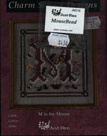 M is for Mouse with charm Cross Stitch