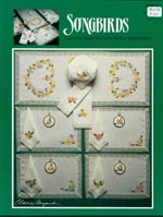 Songbirds, Counted Cross Stitch On Sal-Em Table Linens Cross Stitch
