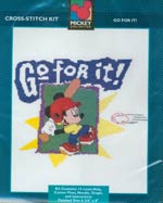 Mickey Go For It! kit by Just Cross Stitch Cross Stitch