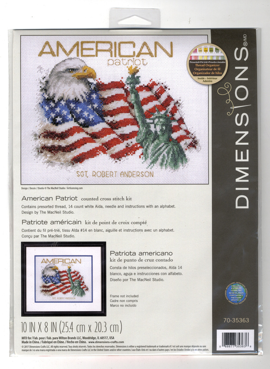 American Patriot Cross Stitch Kit by Dimensions Cross Stitch