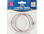 2 Metal Rings 2.5 inch size Cross Stitch