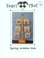 Spring Window Tree Cross Stitch