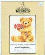 Thread Bears - William And Bouquet Cross Stitch