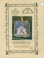 2000 Snowman Ornament Rejoice Cross Stitch