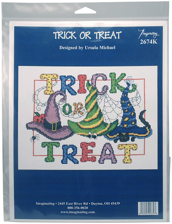 Trick Or Treat Counted Cross Stitch Kit by Imaginating Cross Stitch