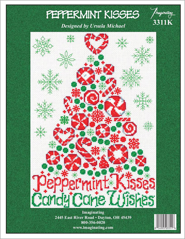 Peppermint Kisses Counted Cross Stitch Kit by Imaginating Cross Stitch