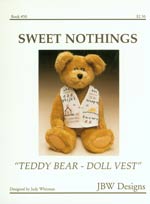 Teddy Bear - Doll Vest Cross Stitch