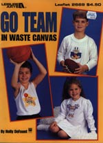 Go Team In Waste Canvas Cross Stitch