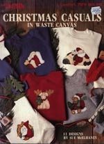 Christmas Casuals In Waste Canvas Cross Stitch