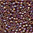 Size 8 Glass Beads: 18823 Frosted Opal Smokey Topaz Cross Stitch