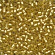 Frosted Glass Beads: 62031 Gold Cross Stitch