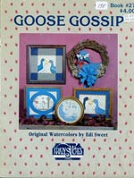 Goose Gossip - Original Watercolors by Edi Sweet Cross Stitch