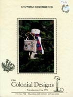 Snowman Remembered - Olde Colonial Designs - Reproductions from 1773 Cross Stitch