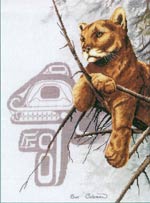 The Cougar - Original Artwork by Sue Coleman Cross Stitch