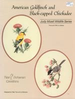 American Goldfinch and Black-capped Chickadee Cross Stitch