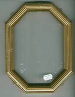 Wood Octagon Frame - Gold Cross Stitch