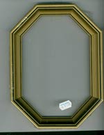 Wood Octagon Frame - Gold and Black Cross Stitch